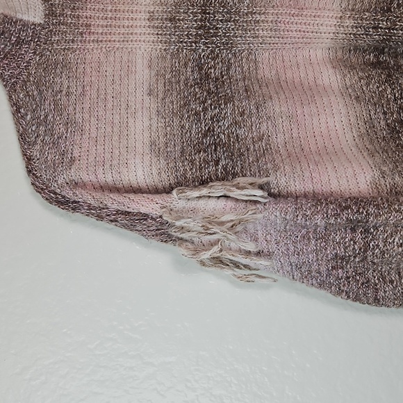 Frye & Co. Open Front Ombre Knit Cardigan Fringe Sleeve Women’s Size L - Picture 8 of 12